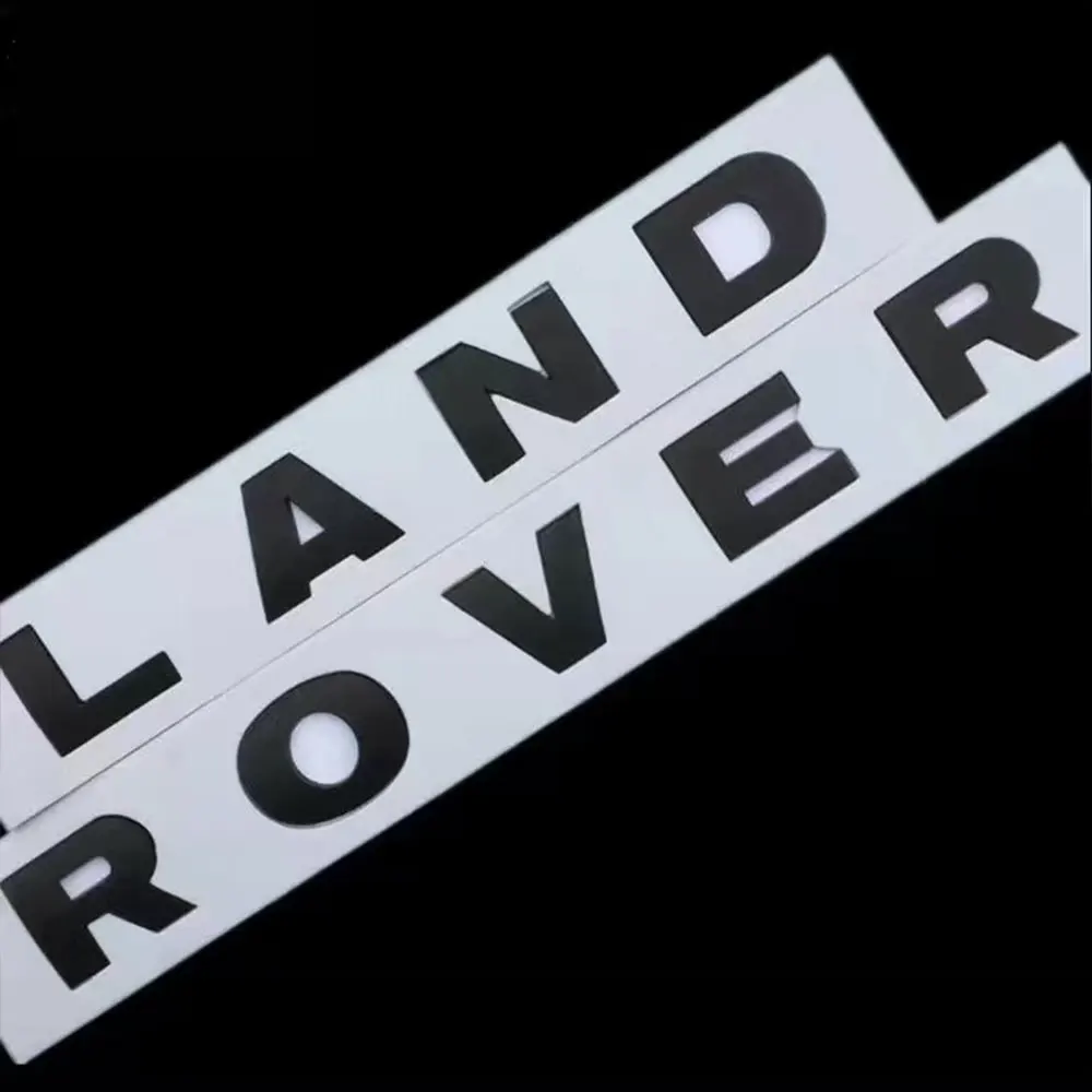 3D ABS Logo Land Rover Letters Sticker Car Front Hood Bonnet Emblem For Land Rover Defender Discovery Sport Evoque Accessories