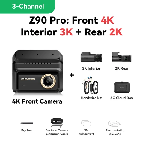 DDPAI Z90Pro 4K Автомобильный видеорегистратор с WiFi и HDR — фото товара