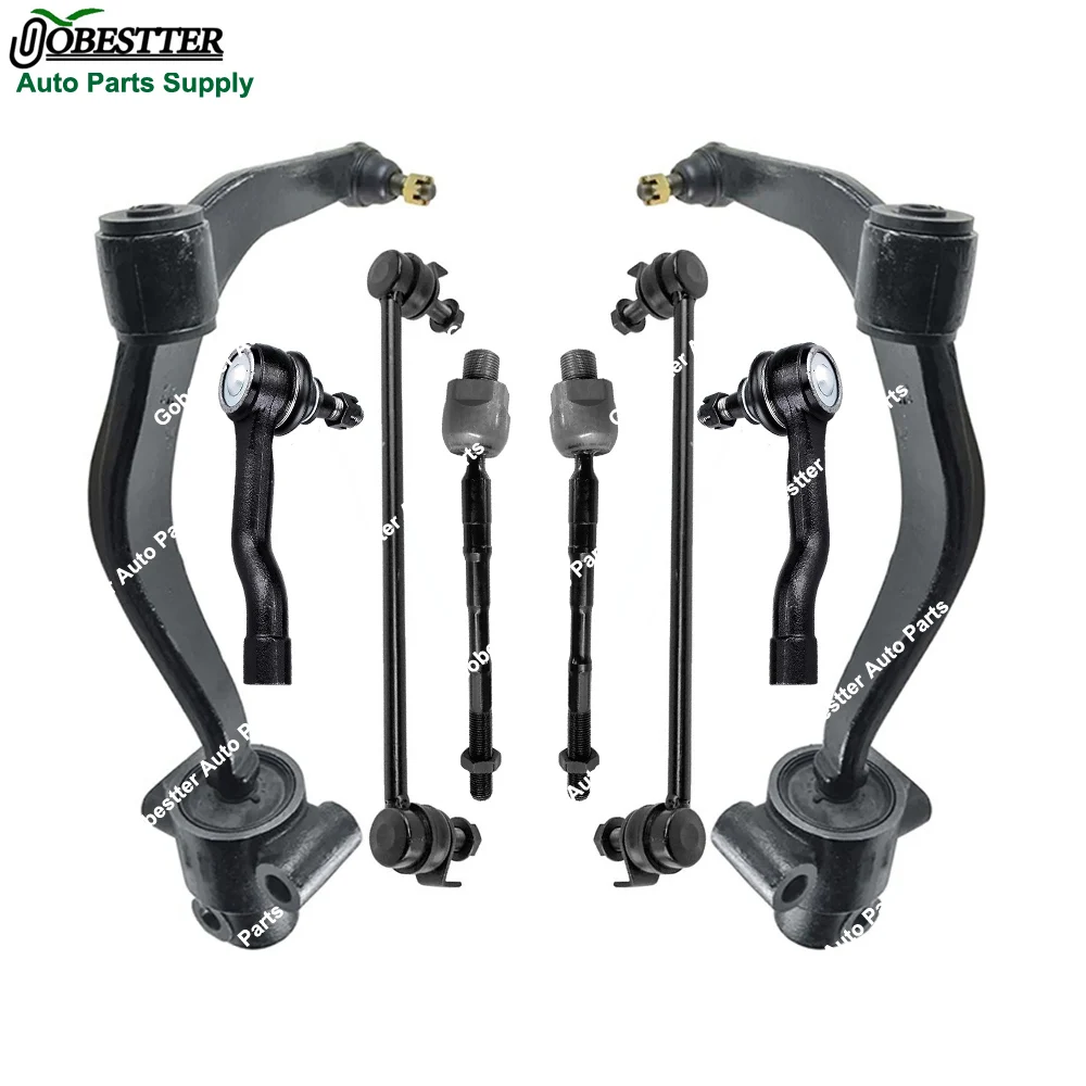 8X Front Control Arm with Ball Joint Stabilizer Link Tie Rod Kits For Infiniti FX45/35 S50 S50GL S50CA 54501-CG200,54500-CG200