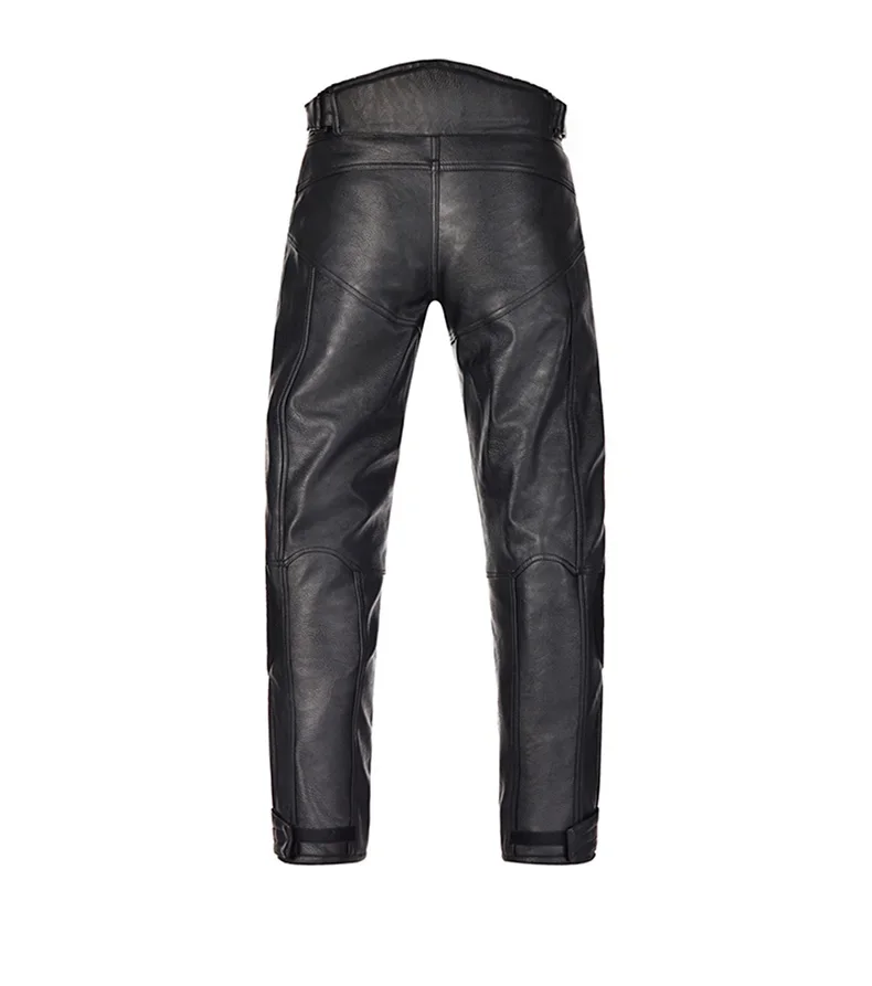 DUHAN PU Motorcycle Pants Motorcycle Riding Pants Men's Wind Proof Four Seasons Anti Fall Leather Pants Racing Trousers