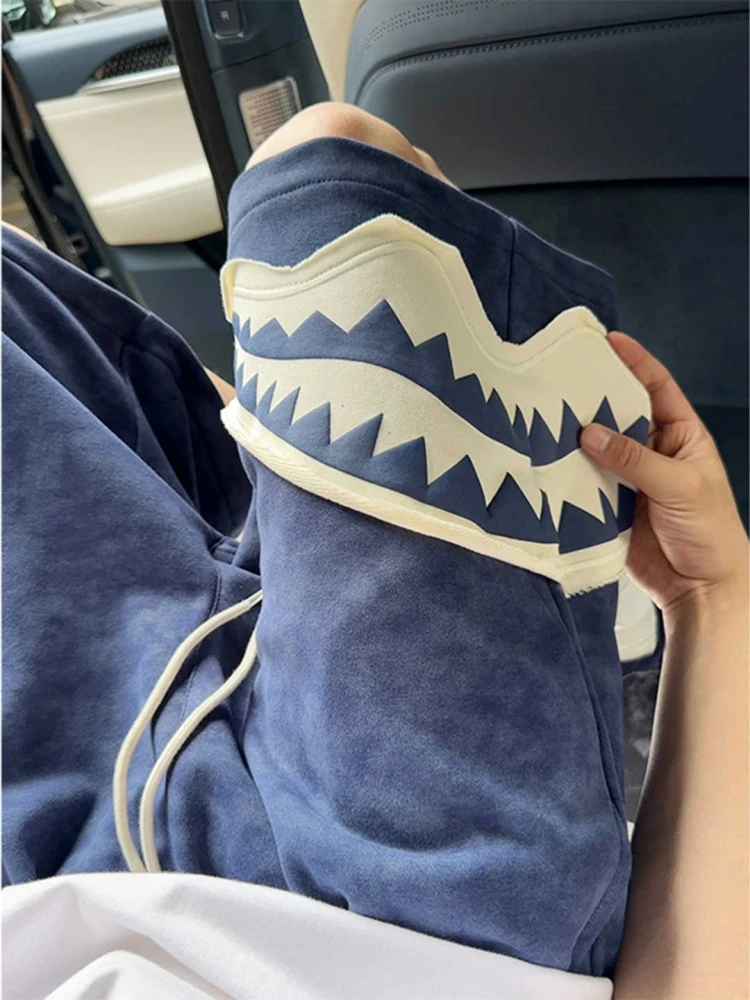 

Мужские летние повседневные спортивные брюки-панталоны American Sle Ark Patchwork, высокая талия, выше колена, длина до середины икры