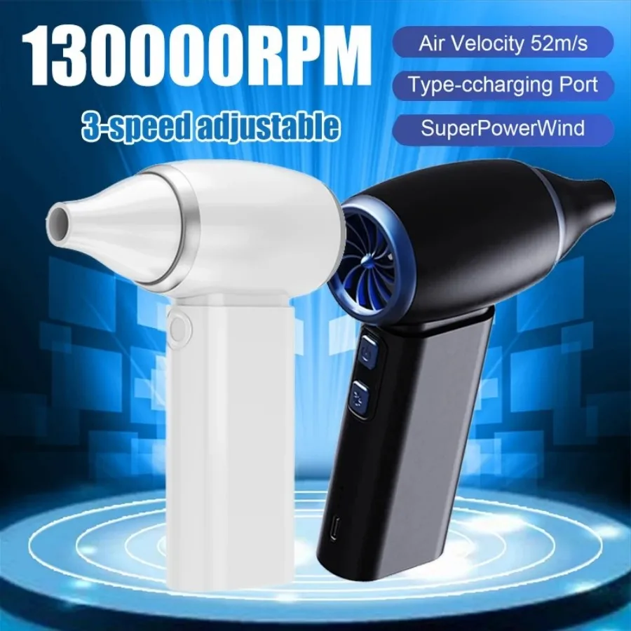 

Поентилятор Violent, турбоструйный вентилятор, 130000 Мощный пылесос со оборотами в минуту, скорость ветра, 52 м/с, портативный мини-воздуходувка, ручной автомобиль