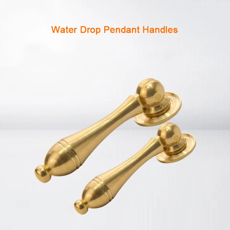 

Stunning 4PCS Solid Brass Water Drop Pendant Furniture Handles Drawer Pulls Cupboard Wardrobe Closet Dresser Cabinet Pulls Knobs