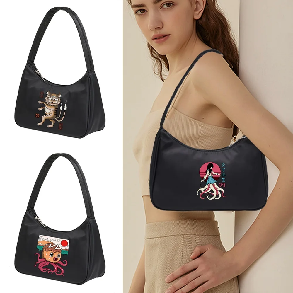 Women Shoulder Bags Underarm Pouch Commute Tote Bags Daily  Handbag Underarm Shoulder  Pouch Purse Clutch Cute Monster Print