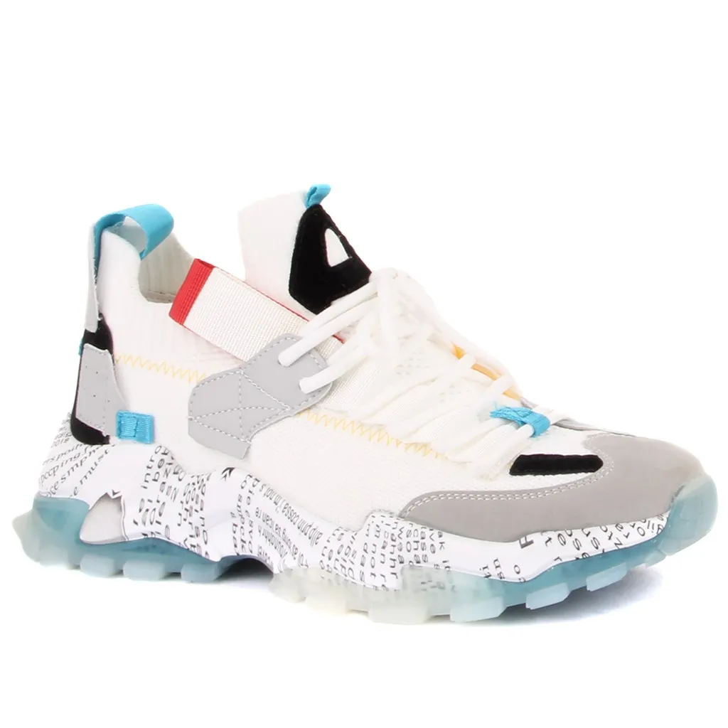 Guja-White, Gray Suede High Bottom Men Sneaker