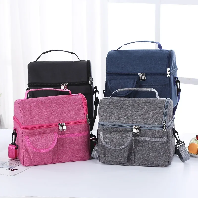 Borsa per il pranzo borsa termica isolata riutilizzabile donna uomo multifunzionale 8L Cooler e Warm Keeping Lunch Box impermeabile a tenuta stagna