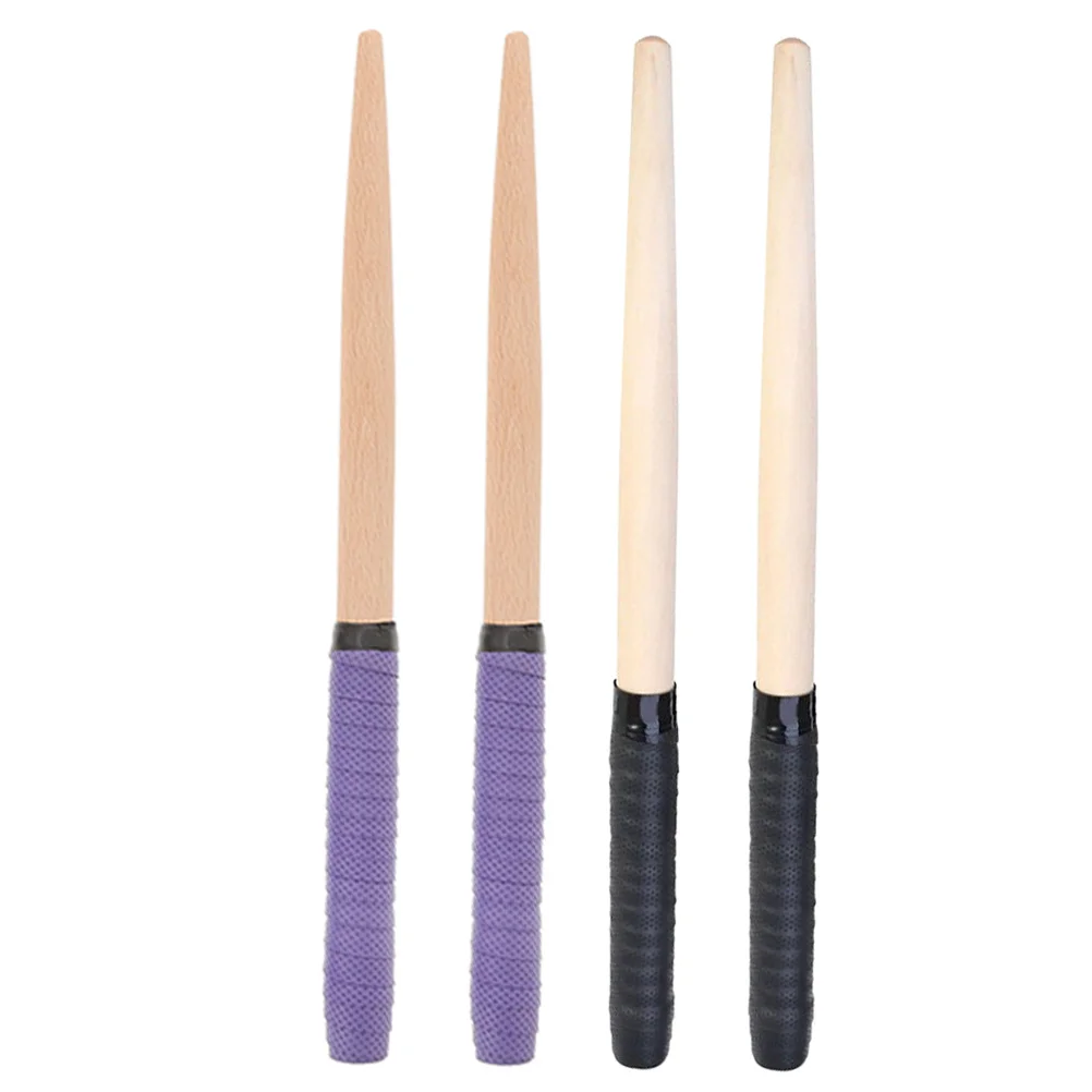 2 أزواج من أعواد الطبل الخشبية، أعواد الطبل الإيقاعية، مجموعة أعواد الطبل القابلة لإعادة الاستخدام للآلات الموسيقية خفيفة الوزن مع قبضة مريحة