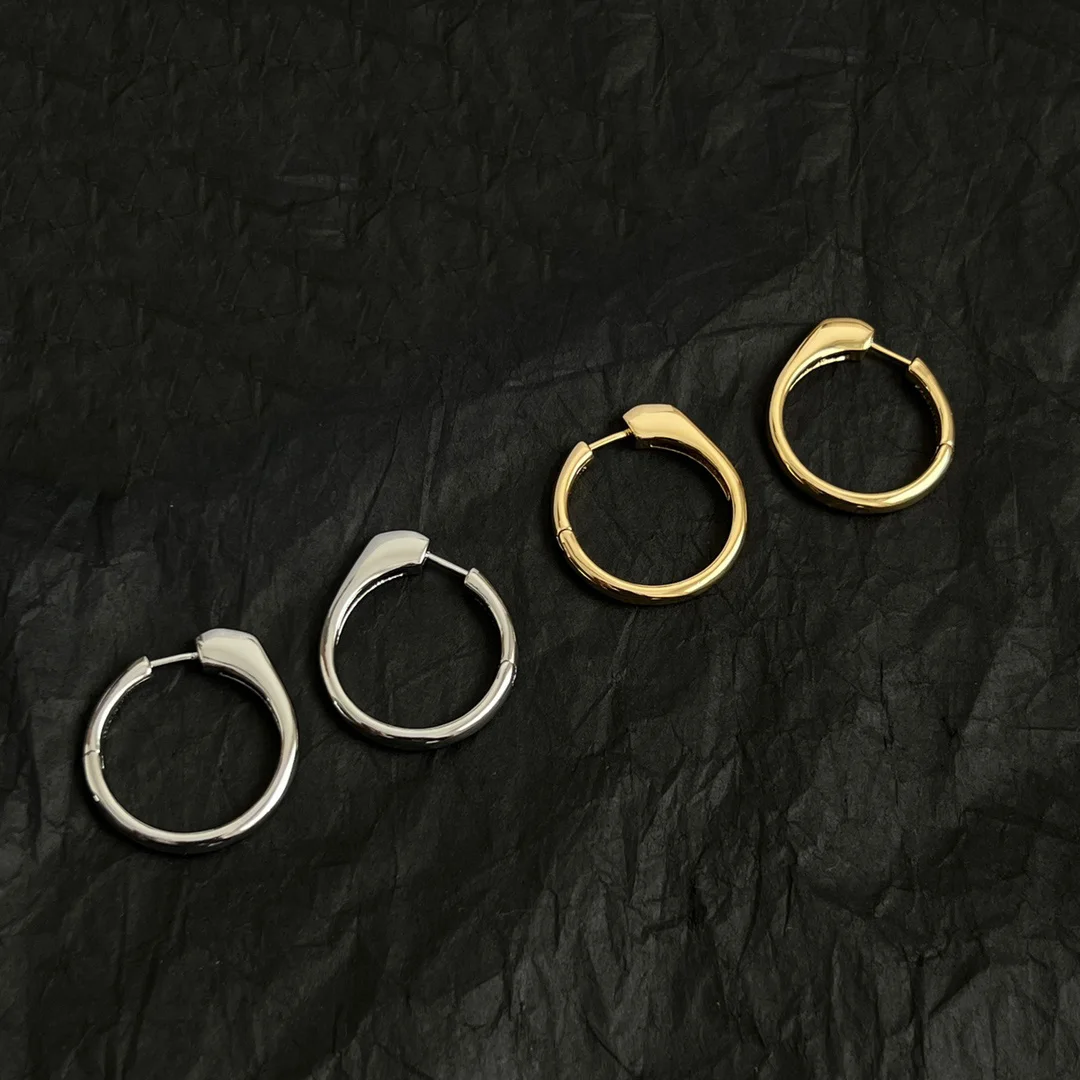 

Minimalist trend Gold and silver metal ear hoops Earrings for women Party gifts