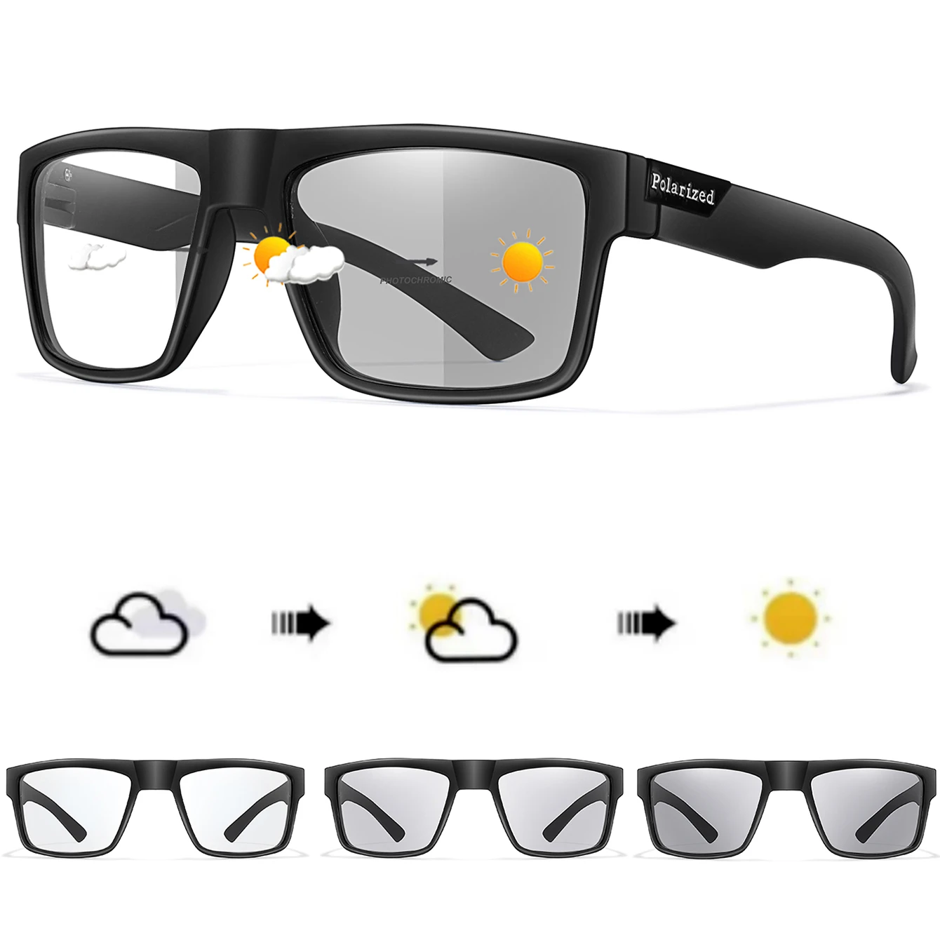 3-Pairs النظارات الشمسية الكلاسيكية مربع اللونية في الهواء الطلق الرياضة ركوب الدراجات الجري القيادة الرجال النساء مهرجان ملابس الحفلات النظارات #5