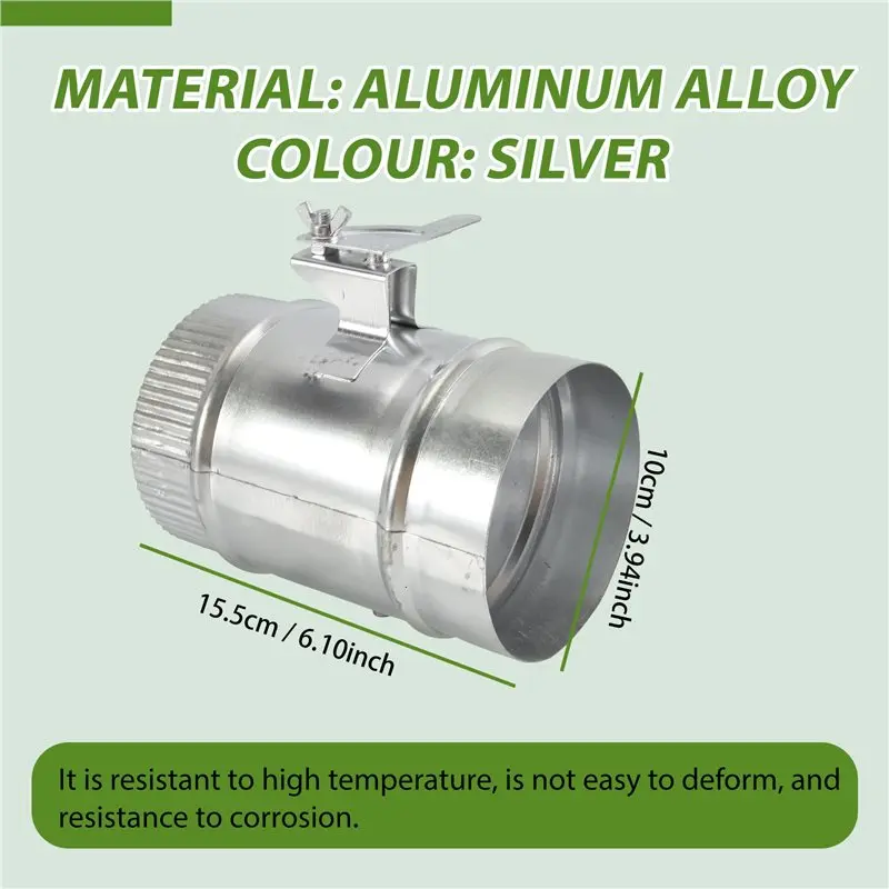 [A93Z!】 4Inch HVAC Duct Manual Volume Damper With Sleeve Galvanized Adjustable Air Flow Duct Hvacair Balance For HVAC,Range Hood