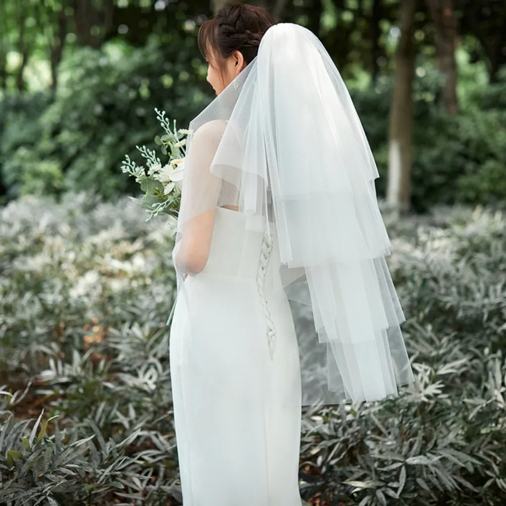 Accessories Marriage Flour Layer Bride to Be Bridal Veil Women Marriage Wedding Bridal Veils