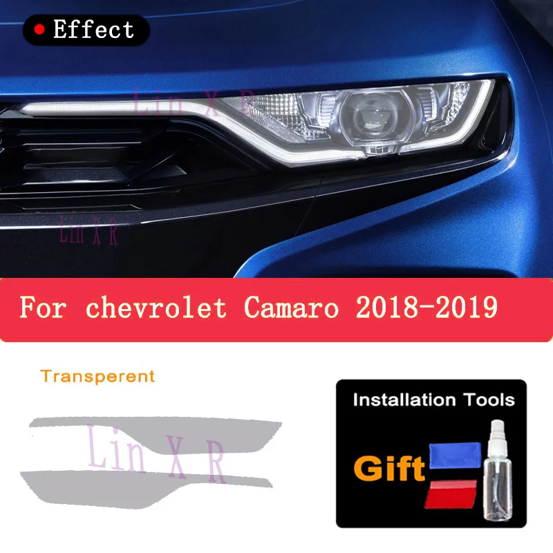 Voor Chevrolet Camaro 2018 Auto Exterieur Koplamp Anti-Kras Voorlamp Tint Tpu Beschermfolie Cover Accessoires Sticker