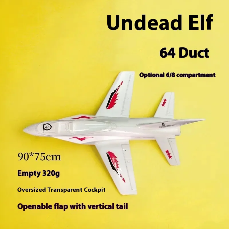 Undead Elf 64mm Channel Aircraft Model Remote Control Electric Toy Epo Jet Viper Fighter Model Gift