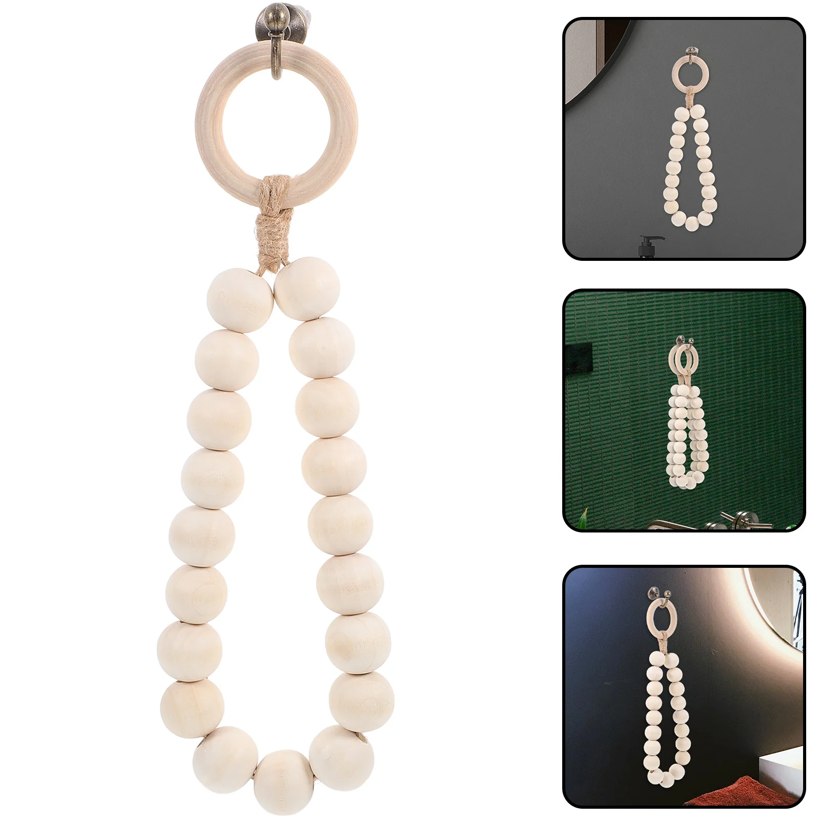 Wood Towel Rack Vintage Style Bathroom and Kitchen Wall Mounted Towel Holder for Hanging Towels Space Saving Organizer