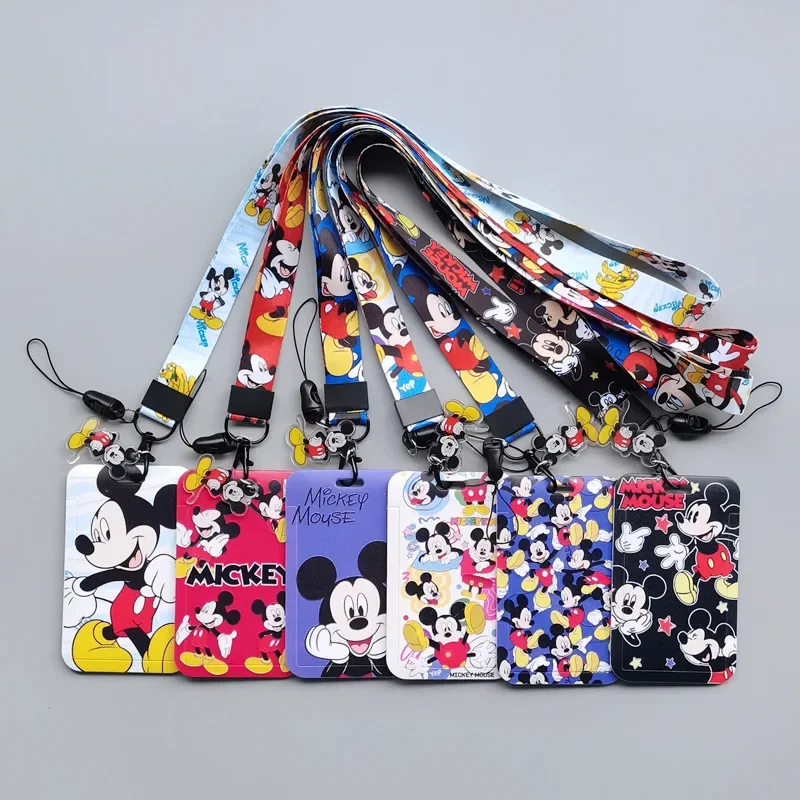 

Cartoon Disney Neck Strap Lanyard for Key ID Card Mouse Charm Strap USB Badge Holder DIY Hang Rope Keyring Accessories Gifts