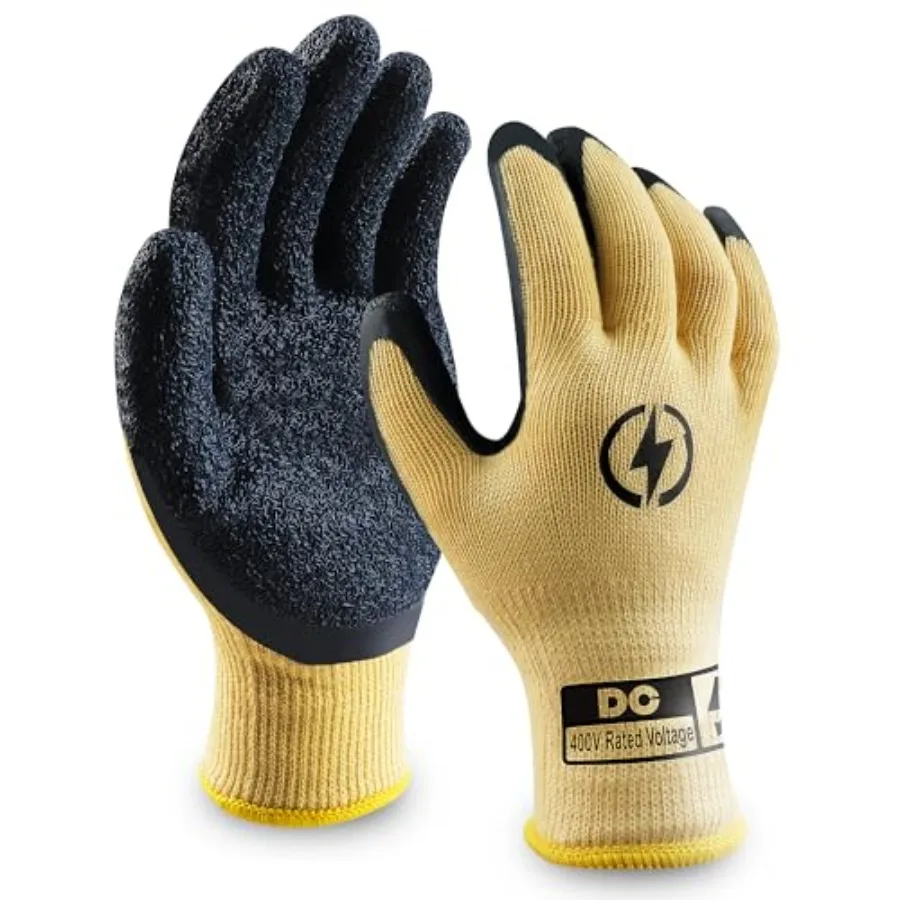 

Insulated Electrician Gloves 400V, ASTM D120 Certified High Voltage Resistant Flame Retardant Work Gloves, Electrical Rubber No