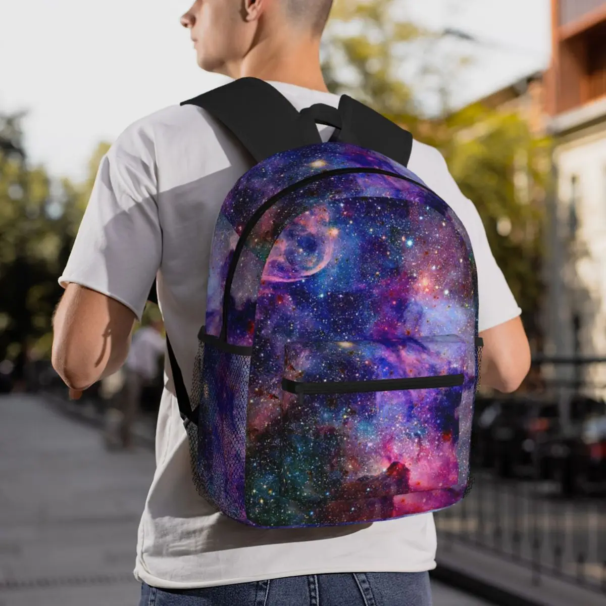 Planet Earth Backpack Student BookBag Children School Bag Computer Shoulder Bags for Men Women