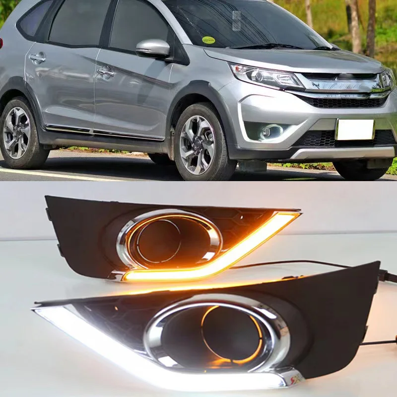 

LED DRL For Honda BRV BR-V 2015 2016 2017 2018 2019 Daytime Running Light Fog Lamp Headlight White Daylight Amber Turning Signal