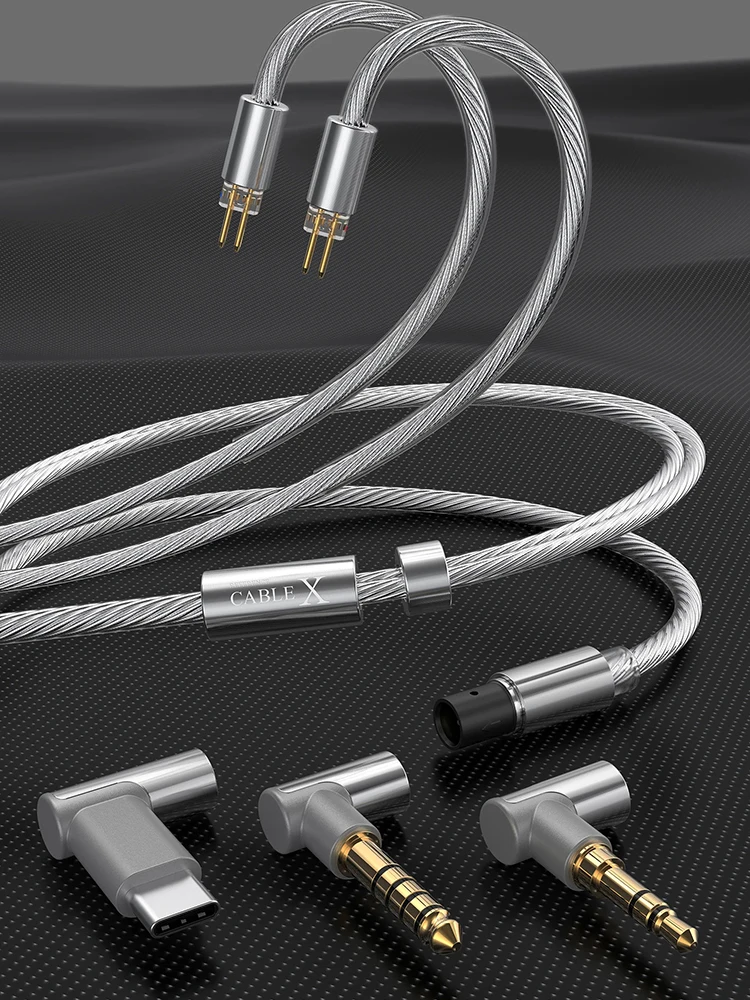 TANCHJIM CABLE X Upgrade Earphone Cable with Silver Copper Alloy 0.78mm with 3Plug 3.5mm / 4.4mm / DSP Type-C