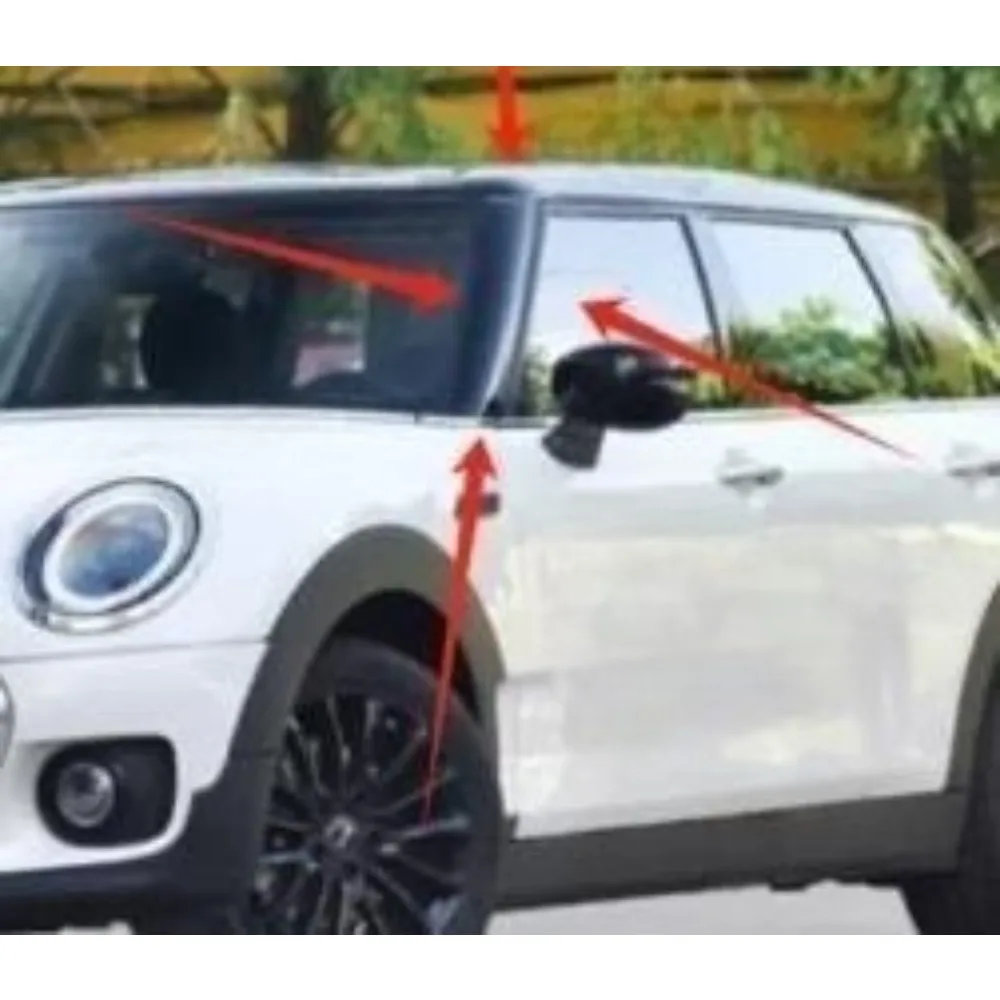 For BMW Mini F54 F60 Car Front Windshield Side Rubber Seal Strip Gloss Black A Pillar Exterior Decor Trim Panel Left Right