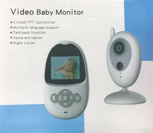 2.4Inch Screen Temperature Monitoring Intercom Baby Monitor IR Night Vision  BabySitter Camera