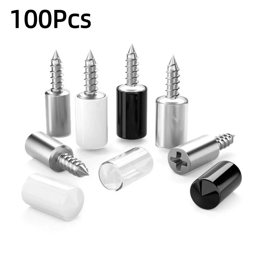 100Pcs Anti-Slip Rubber Sleeve Laminate Support Screw Multifunction Sturdy Self-Tapping Screws Round Head Phillips Head