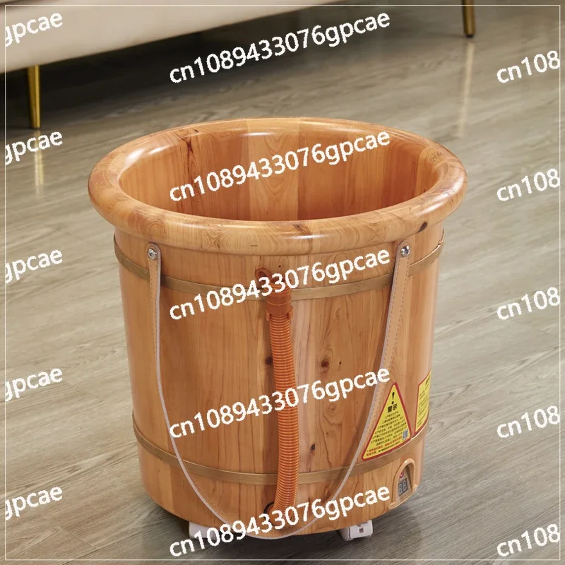 Heating  Washing Basin Household Wooden Foot Bath Bucket Constant Temperature Foot Soaking Basin Calf Foot Washing Bucket