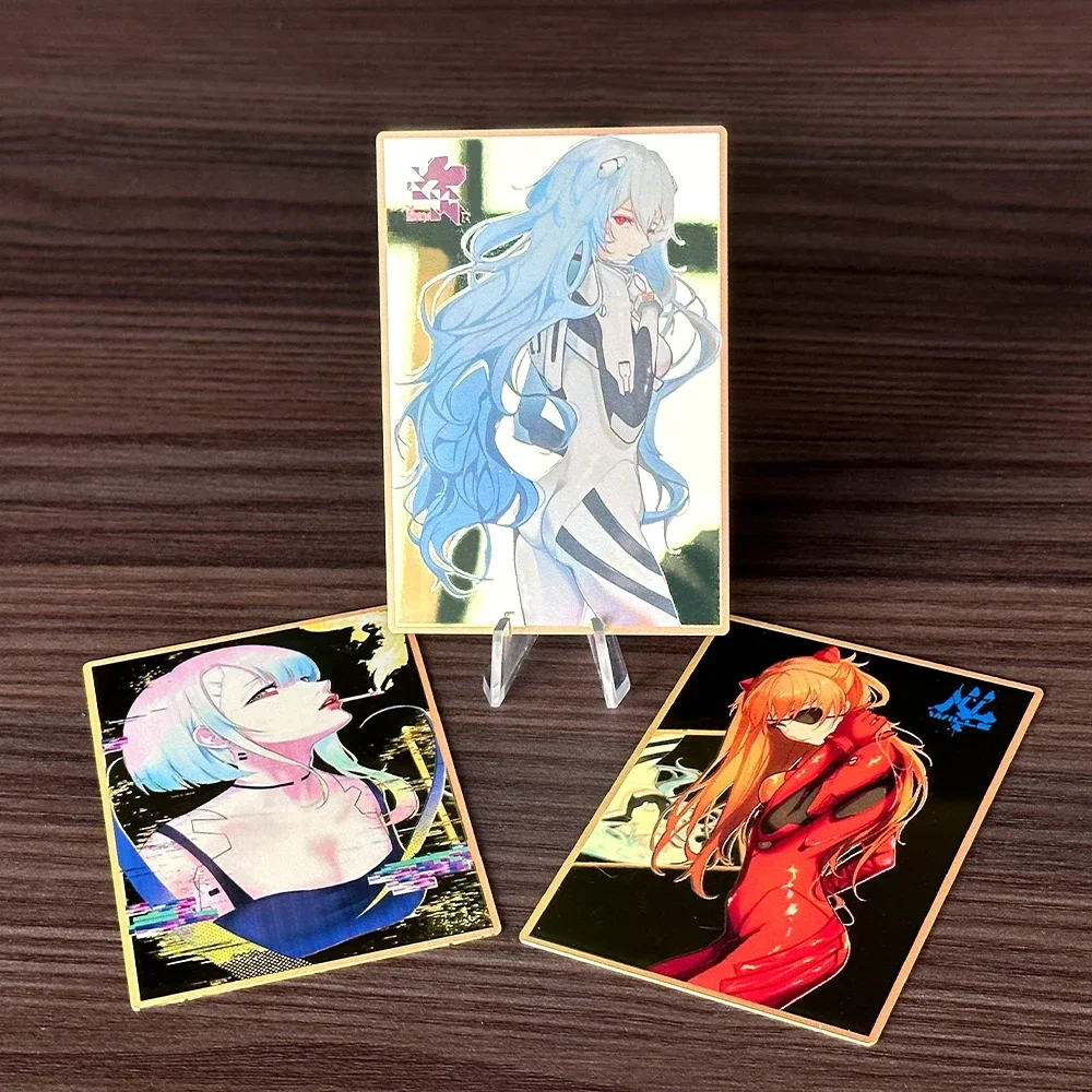 NEON GENESIS EVANGELION  Ayanami ReiCyberpunk  Animation Peripheral Rare Collection Limited Bright Gold Double Mirror Metal Card