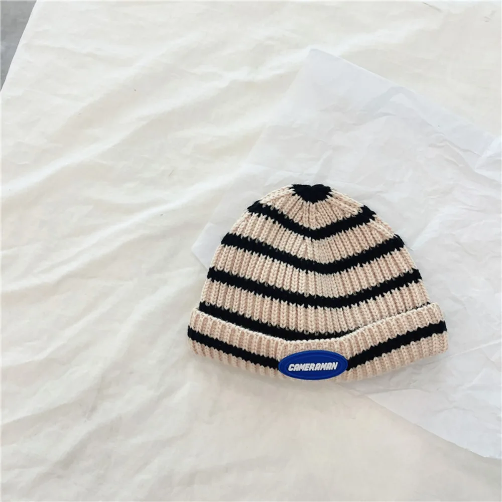 หมวกเด็กที่อบอุ่น หมวกเด็กกันลมที่สะดวกสบาย หมวกถักลายทางอเนกประสงค์ระบายอากาศได้สำหรับเด็กชายและเด็กหญิง