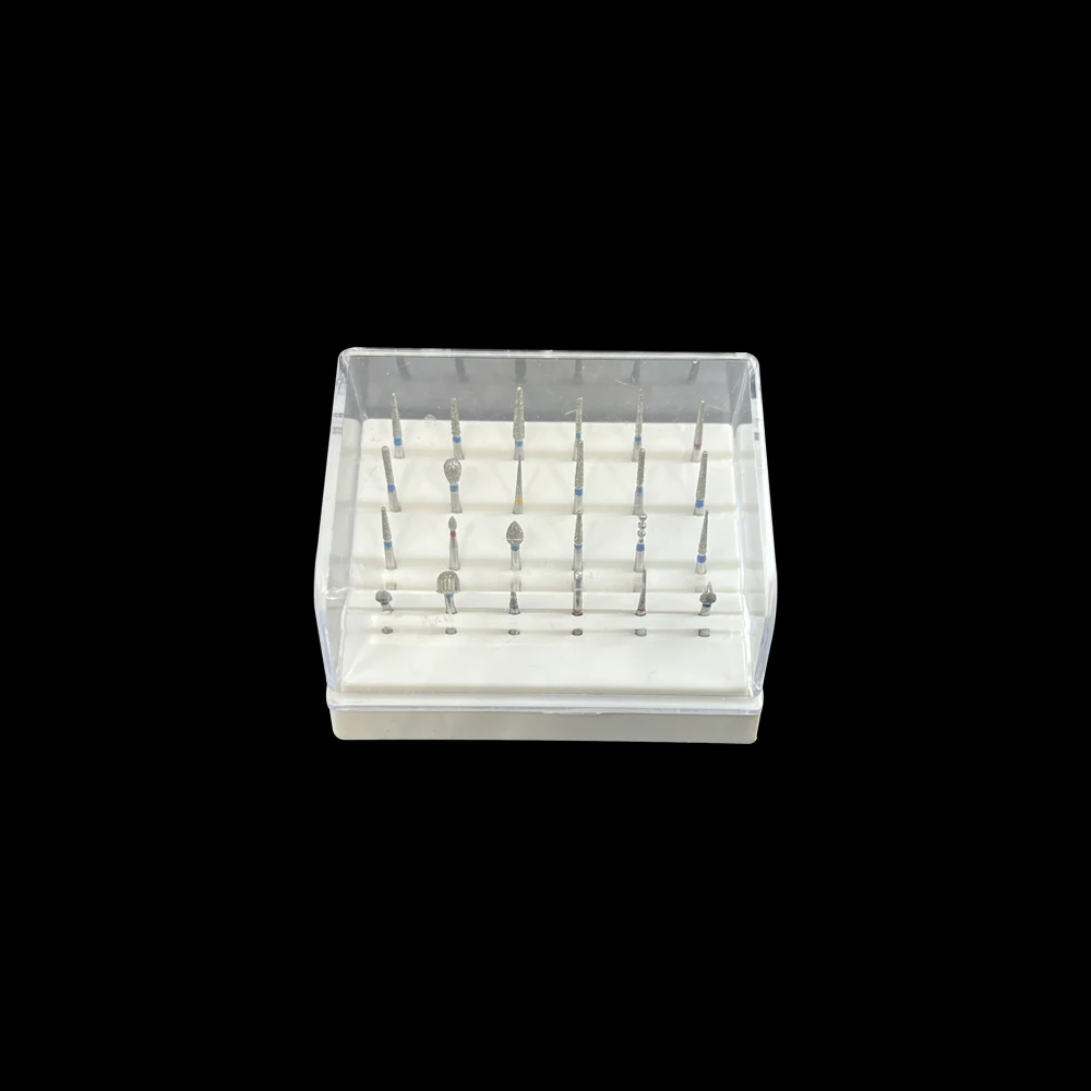 

24 Holes Dental Burs Box with 24 Needles Odontologia Bur Block Holder Sterilizer Case Disinfection Box for Dental Handpiece