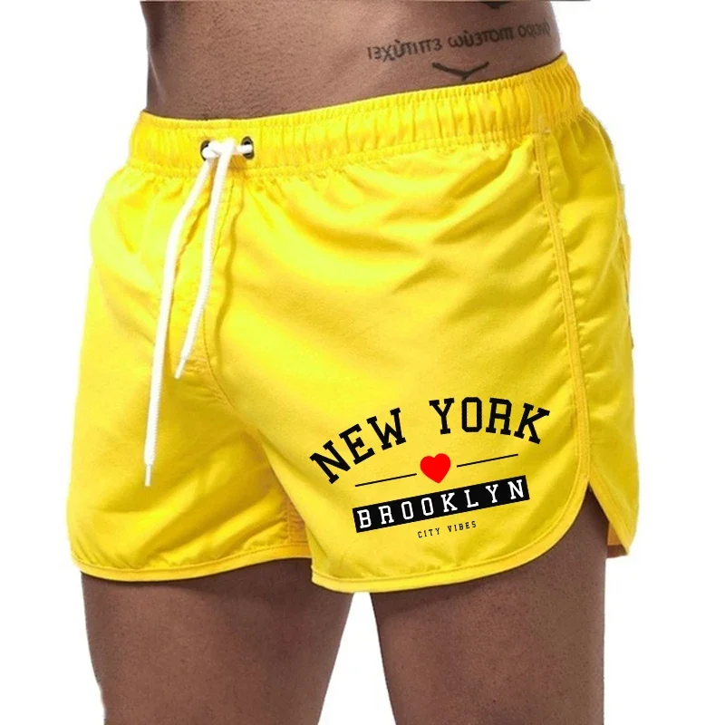2025 venda quente dos homens nova york board shorts verão praia casual moda surf shorts ginásio de fitness correndo ciclismo shorts 9 cores