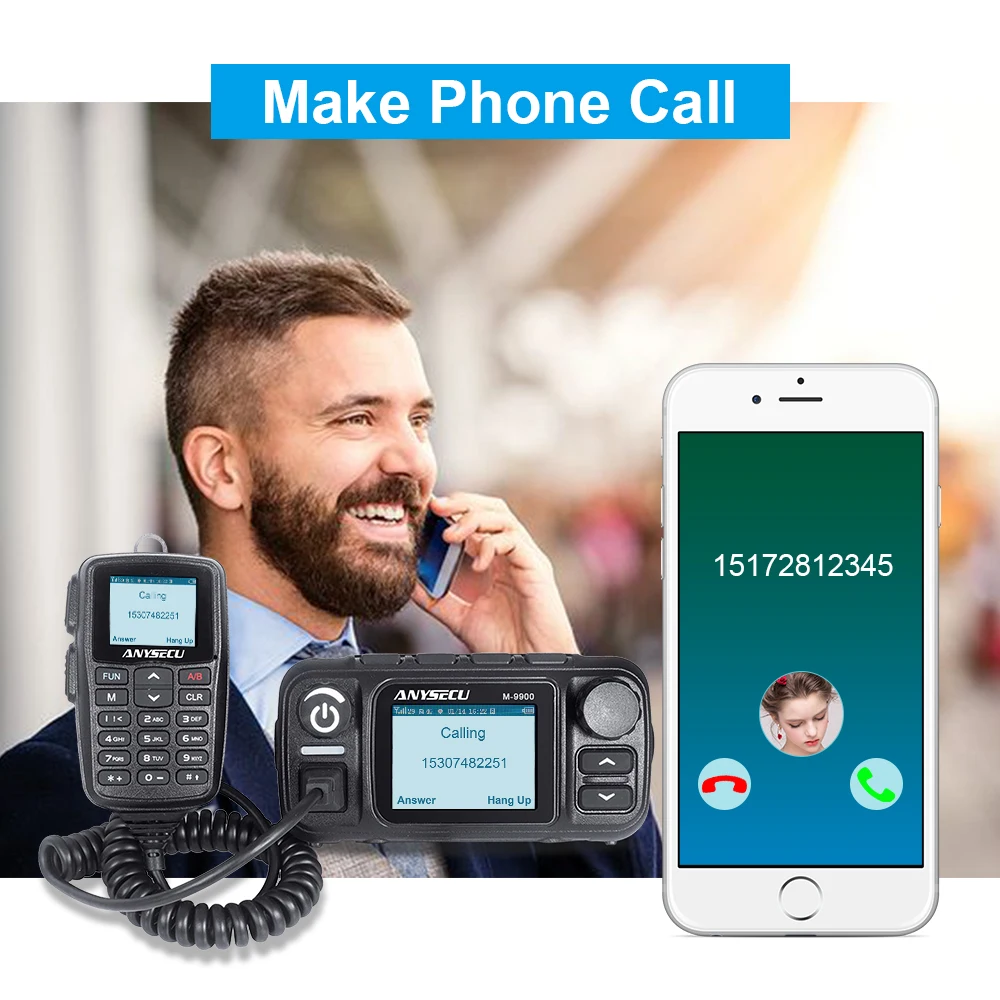 M-9900 Walkie Talkie Long Range With GPS Function Ham Radio Network 2 SIM Card