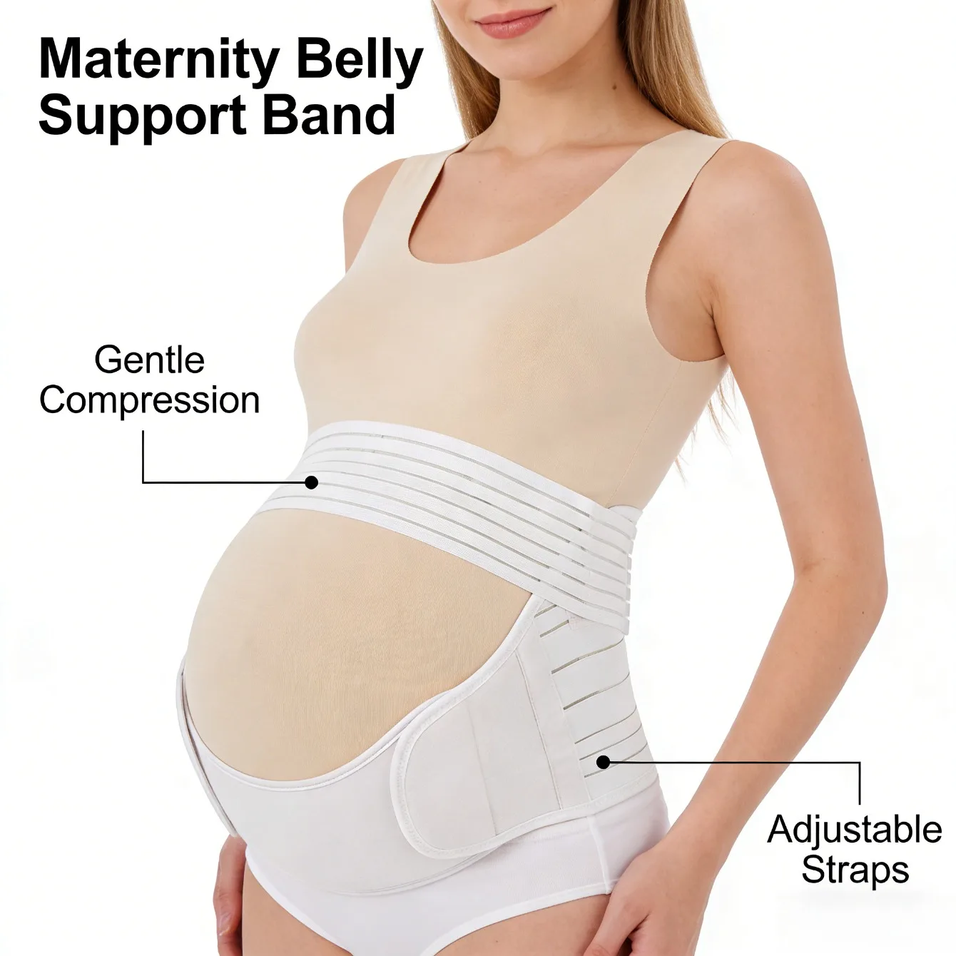 

Пренатальный комплект из трех предметов для поддержки живота для средней и поздней беременности, удобная поддержка талии, дышащая повязка для живота для беременных