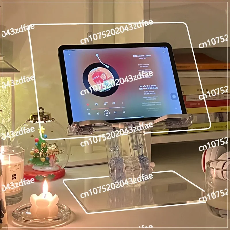 Upgraded retractable acrylic transparent reading bookshelf ipad tablet holder