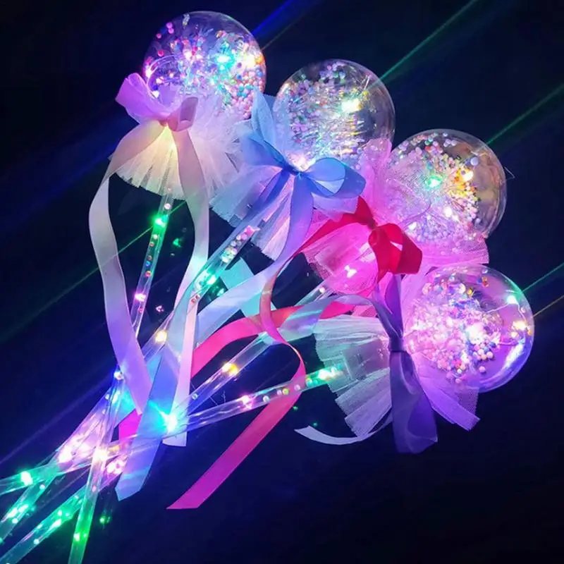 Handheld Light Up Magics Wand LED Fairy Wands For Girls Glow Up Magic Stick Toy With Colorful Light Dazzling Rave Rally Toy