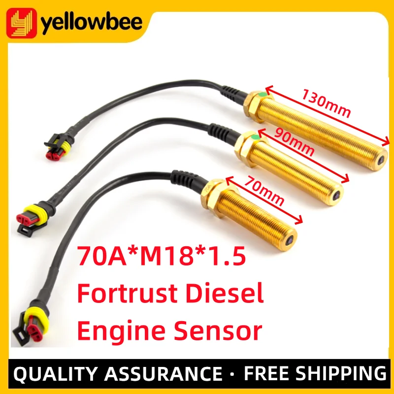 70A*M18*1.5 Fortrust Diesel Engine Sensor Magnetic Pickup MPU Speed Sensor For Diesel Generator Parts