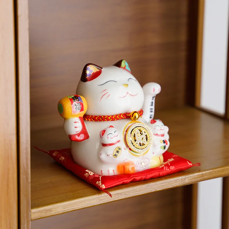 Waving Paws Fortune Cat Decoration Opening Small Size Shop Cashier Front Desk Home Living Room Decoration Housewarming Gifts