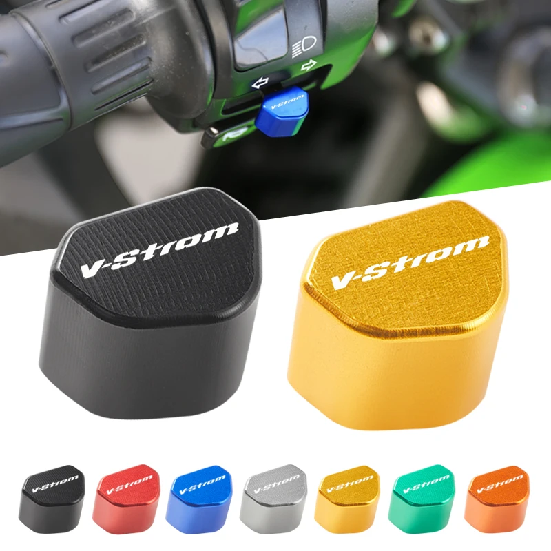 CNC Aluminum Motorcycle Button Turn Signal Switch Key Cap For Suzuki V-Strom 250 650 1000 1050 XT V Strom VStrom 800DE DL650