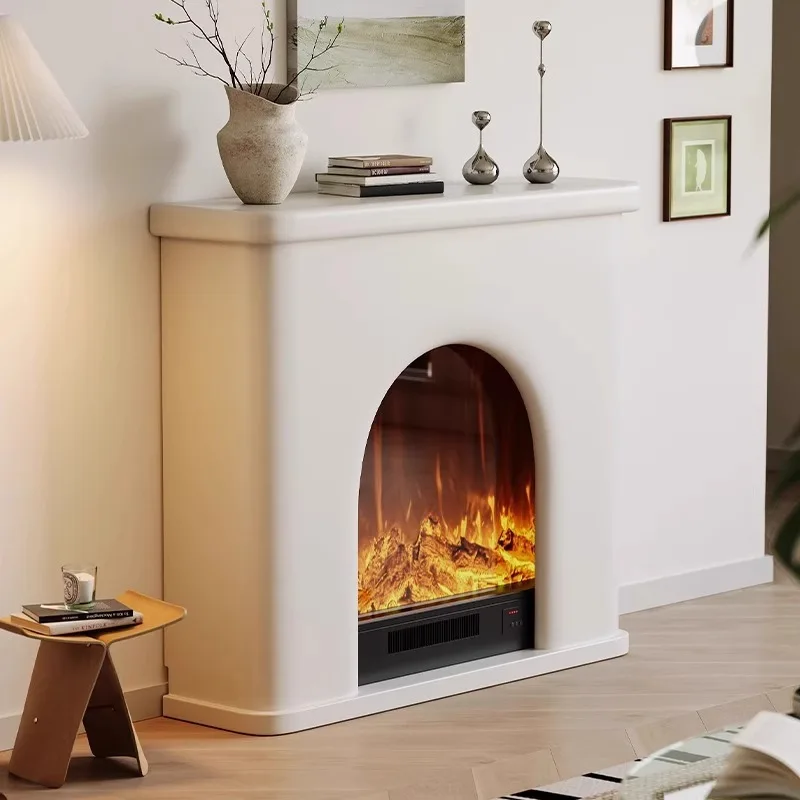 French Fireplace Simulation Fire Home Living Room Decorative Cabinet with Light American Electronic Flame Heater