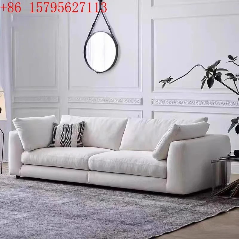 

Тканевый диван, старинный хлопок и лен, съемный и моющийся в гостиной, комбинация диванов прямого рядом.