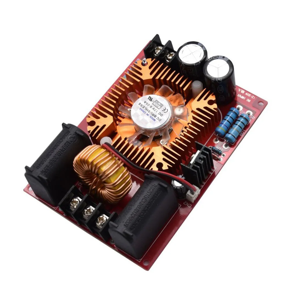 

250 Вт 15A DC12-30V ZVS катушка Tesla, драйвер обратного хода, катушка зажигания SGTC, генератор Marx с вентилятором, плата высокого напряжения