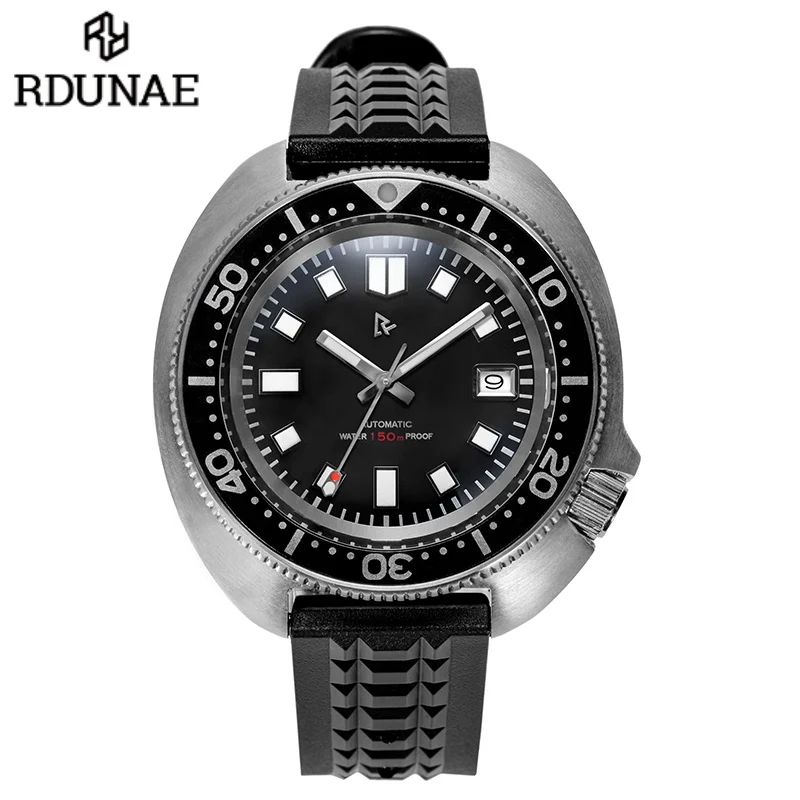 Rdunae R2X Classic Retro Automatic Movement Luxury Mechanical Men\'s Watch Stainless Steel Outdoor Diving Luminous Wristwatch