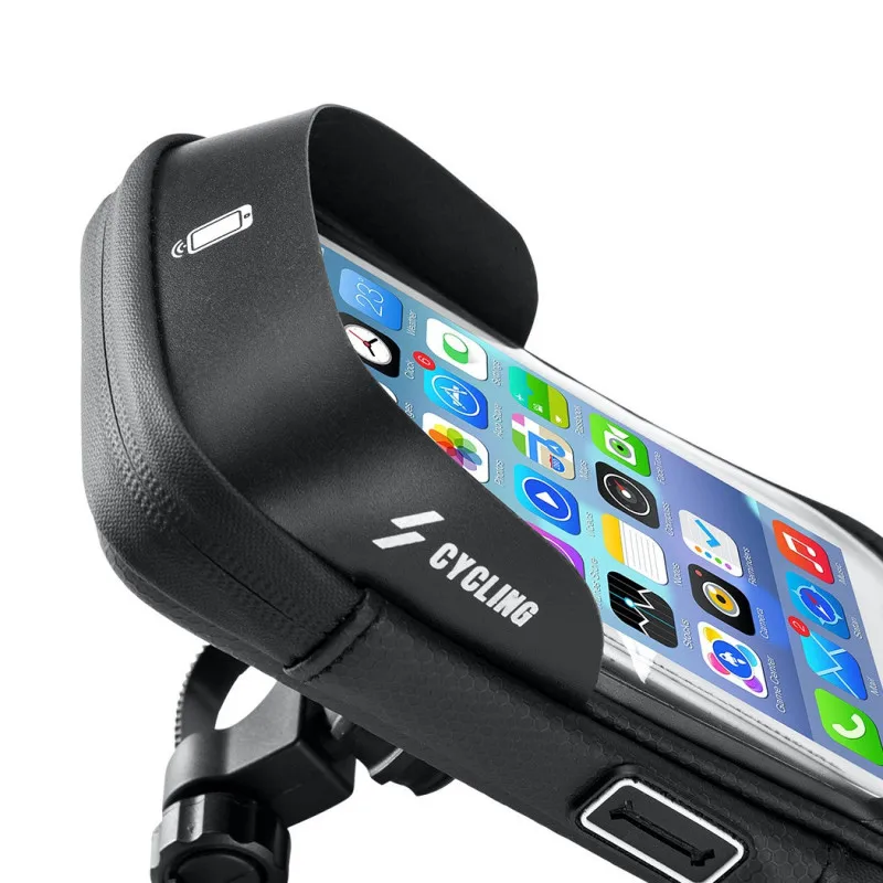 Mobile Phone Holder Bag Touch Screen Handlebar Bicycle Bag Bike Accessories 6 Inch