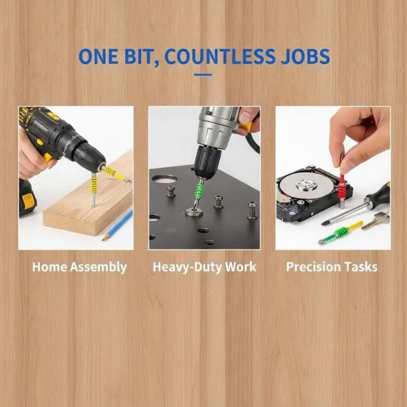 Magnetic Anti Slip High Hardness Screwdriver Bit Set With Multiple Sizes