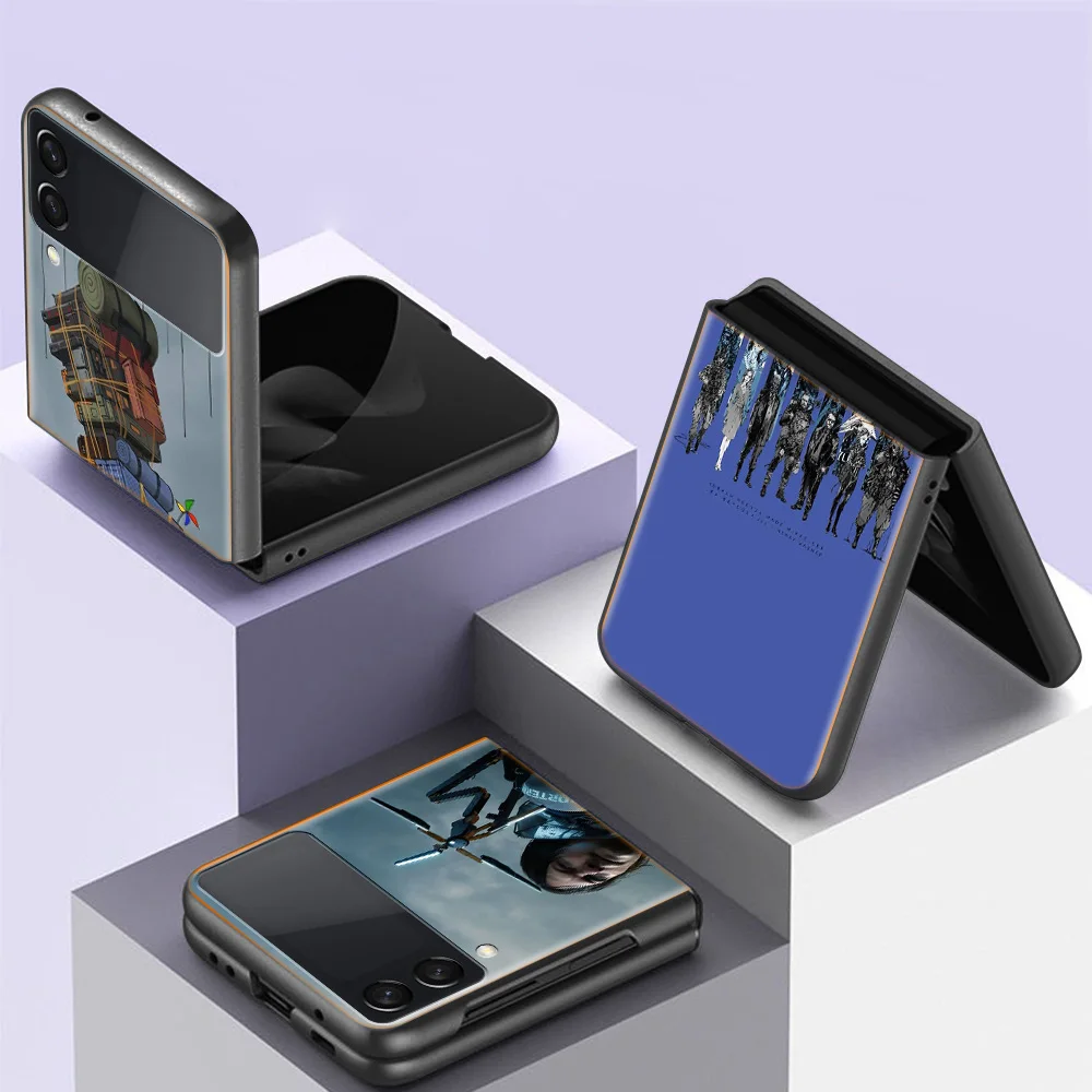Funda de teléfono Game Death Stranding para Samsung Z Flip 6 7 5G Z Flip 5 Galaxy Z Flip 3 4 5G ZFlip, funda dura a prueba de golpes, TPU, PC