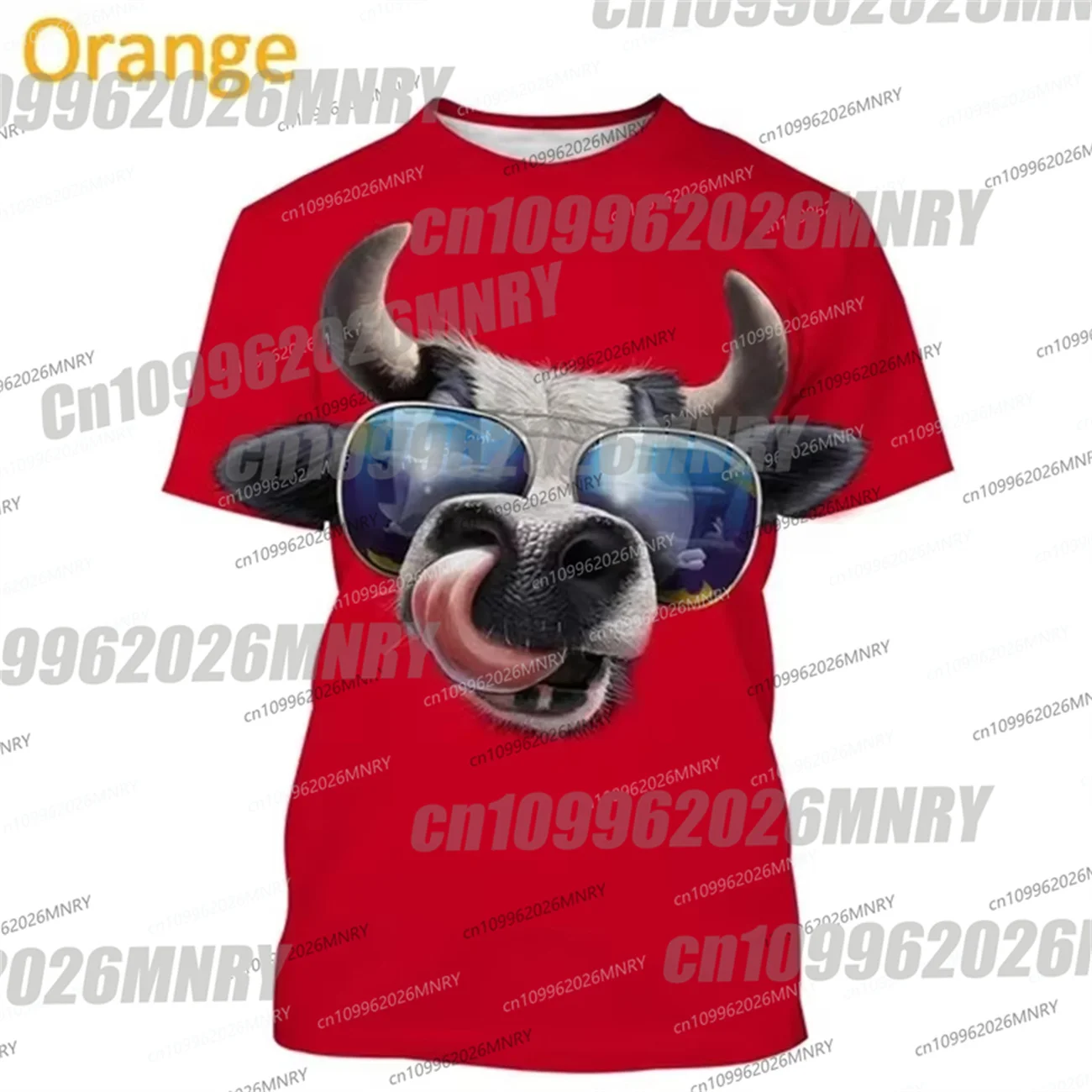3D Print Cow Animal Kid T-Shirt For Men Women Funny Retro Pattern TShirts Summer Loose Streetwear Tops Moto Tees Short Sleeves