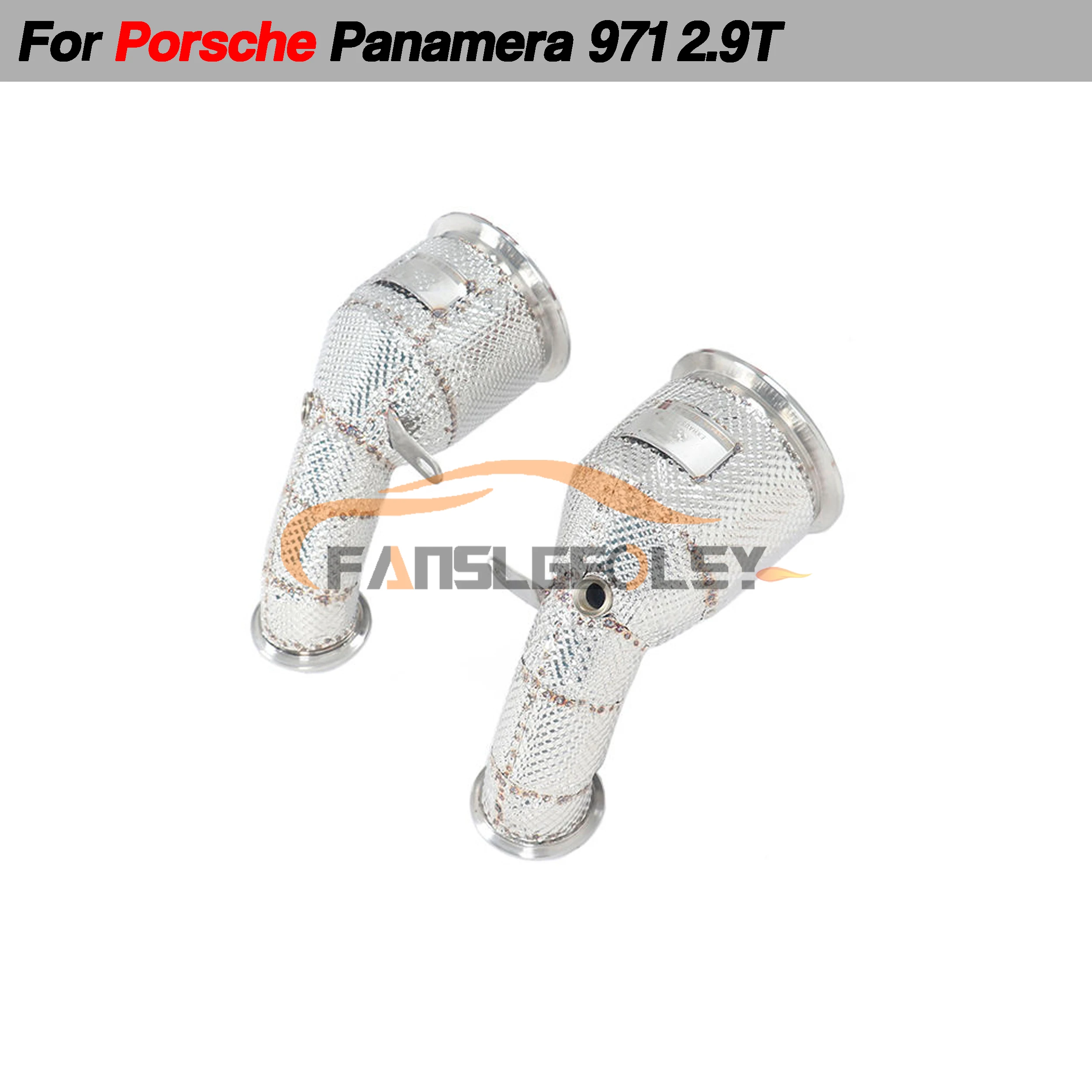 

For Porsche Panamera 971 2.9T Stainless Steel Downpipe Performance Exhaust System with Heat shield and catalytic converter