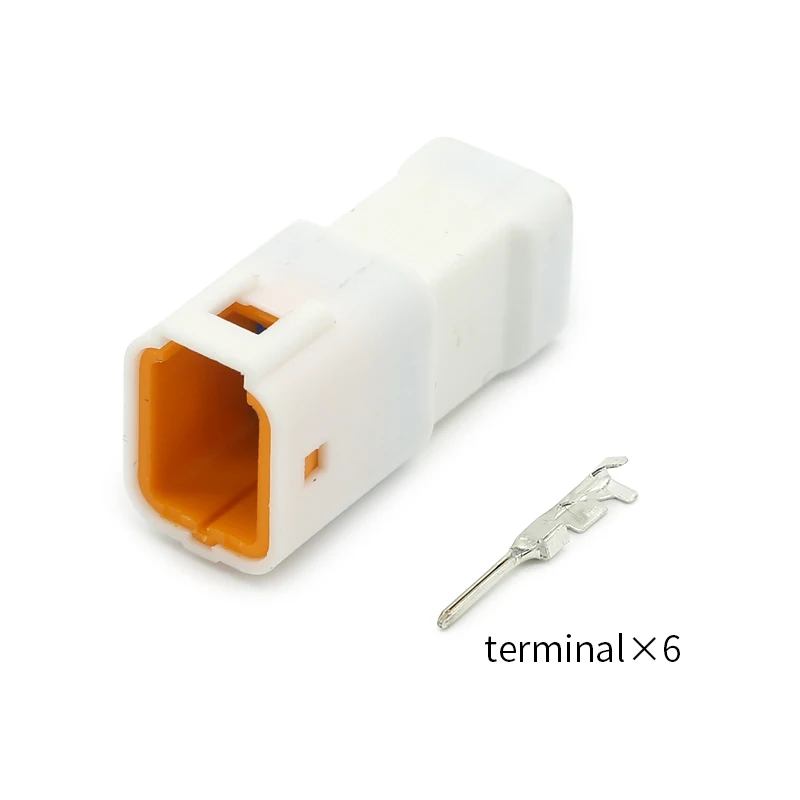 

06T-JWPF-VSLE 6-hole male motorcycle and mini car connector Waterproof wiring harness plug connector terminal SWPT-001T-P025