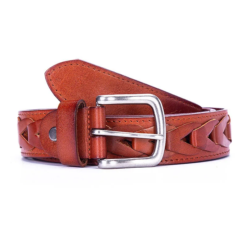 

The New Fashion Casual Men's Selected High-quality Cowhide Leather Belt Real Materials Business and Leisure Designer Belts Men