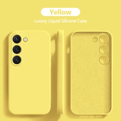 S24 S23 S22 Ultra Plus hoesje Vierkante Vloeibare Siliconen Zachte telefoonhoesjes Voor Samsung Galaxy S24 S23 S22 S 24 Ultra Plus S24Ultra Telefoon Hoesjes